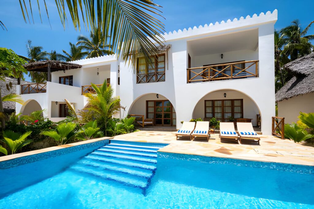 beachfront house in east african coast